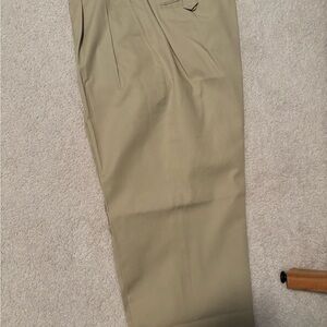 John W. Nordstrom Pleated Chinos in Light Khaki-3 pair. size = 35 x 30L